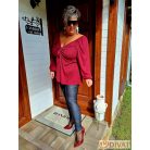 Fashion by NONO - Tekla bordó színű tunika