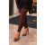 Fashion by NONO - Csokibarna pamut hosszú leggings