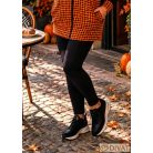 Fashion by NONO - Fekete pamut hosszú leggings