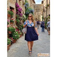 Fashion by NONO - Csilla ruha sötétkék-egyedi mintás