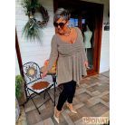 Fashion by NONO - Dália mellnél húzott extrán "A" vonalú arany lurex tunika 