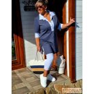 Fashion by NONO - Bringa ing-tunika farmerkék-fehér