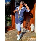 Fashion by NONO - Bringa ing-tunika farmerkék-fehér