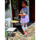 Fashion by NONO - Marilyn csónak nyakú felső mintás-lila