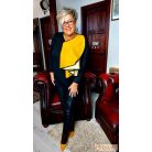 Fashion by NONO - Hilda fekete-mustár felső