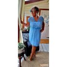 Fashion by NONO - Daniella kék csipkés tunika-ruha + fehér csőruha hozzá