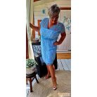 Fashion by NONO - Daniella kék csipkés tunika-ruha + fehér csőruha hozzá