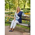 Fashion by NONO - Lion kék-egyedi mintás, kötős fazonú tunika