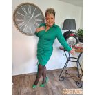 Fashion by NONO - Aria benetton zöld elöl húzott ruha