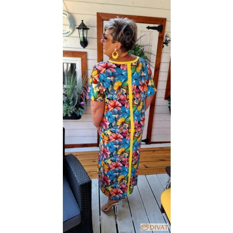 Fashion by NONO - Szultána virágmintás trendi maxiruha