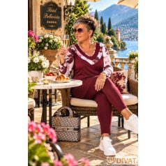 Fashion by NONO - Kíra burgundy-mintás felső