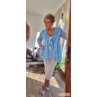 Fashion by NONO - Blanka világoskék csipkével díszített felső