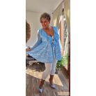 Fashion by NONO - Blanka világoskék csipkével díszített felső