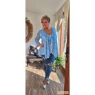 Fashion by NONO - Blanka világoskék csipkével díszített felső