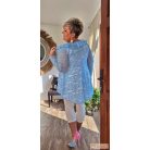 Fashion by NONO - Blanka világoskék csipkével díszített felső