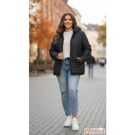 Steppelt kabát fekete