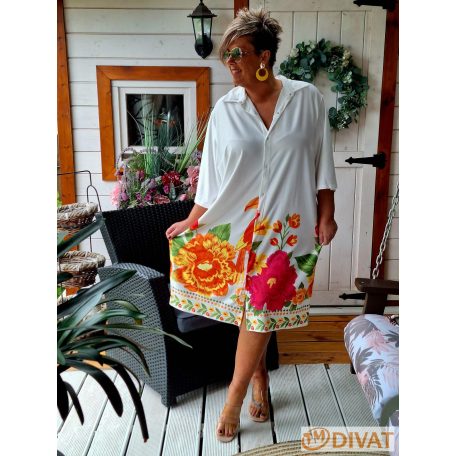 Fashion by NONO - Ingruha fehér alapon egyedi mintával