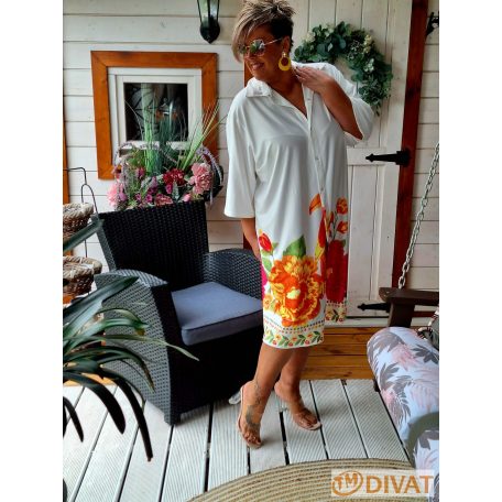 Fashion by NONO - Ingruha fehér alapon egyedi mintával