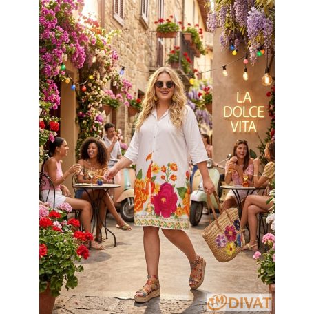 Fashion by NONO - Ingruha fehér alapon egyedi mintával