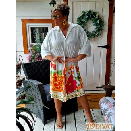 Fashion by NONO - Ingruha fehér alapon egyedi mintával