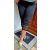 Fashion by NONO 3/4-es fekete pamut sztreccs leggings alja csipkével díszítve