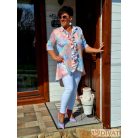 Fashion by NONO - Velence fodrokkal díszített Fagyi színek kavalkádja – akvarell mintás ing-tunika