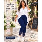 Fashion by NONO - Sötétkék pamut hosszú leggings csipkével díszítve