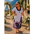 Fashion by NONO - Csacsa lila-virágmintás maxi ruha 