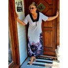 Fashion by NONO - Csacsa lila-virágmintás maxi ruha 