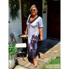 Fashion by NONO - Csacsa lila-virágmintás maxi ruha 