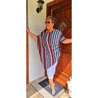 Fashion by NONO - Vera sötétkék-fehér csíkos tunika