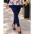Fashion by NONO - Sötétkék pamut hosszú leggings