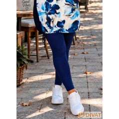 Fashion by NONO - Sötétkék pamut hosszú leggings
