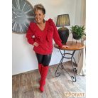 Fekete bőrhatású nadrág