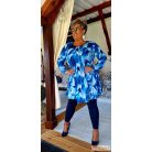 Fashion by NONO - Sötétkék pamut hosszú leggings