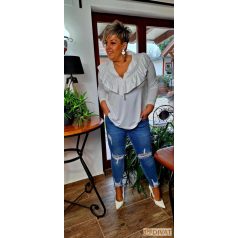 Fashion by NONO - Kivi fehér fodros tunika