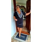 Fashion by NONO - Manna fekete-fehér csíkos ruha