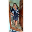 Fashion by NONO - Manna fekete-fehér csíkos ruha