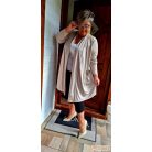 Fashion by NONO - Hédi mogyoró színű jégselyem zsebes kardigán