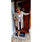 Fashion by NONO - Hédi mogyoró színű jégselyem zsebes kardigán