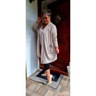 Fashion by NONO - Hédi mogyoró színű jégselyem zsebes kardigán