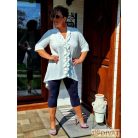 Fashion by NONO - Velence fodrokkal díszített fehér ing-tunika