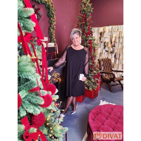 Fashion by NONO - Tina ruha fekete tüll betéttel