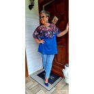 Fashion by NONO - Dolly egyedi mintás tüll fodorral díszített királykék tunika