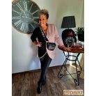 Fashion by NONO - Haiti vastag polár tunika fekete-púder