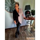 Fashion by NONO - Haiti vastag polár tunika fekete-púder