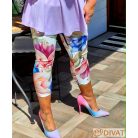Fashion by NONO 3/4-es élénk mintás pamut sztreccs leggings