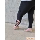 Priora Plus - Oldalt pántokkal díszített pamut leggings 