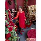 Fashion by NONO - Tina ruha piros tüll betéttel