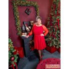 Fashion by NONO - Tina ruha piros tüll betéttel